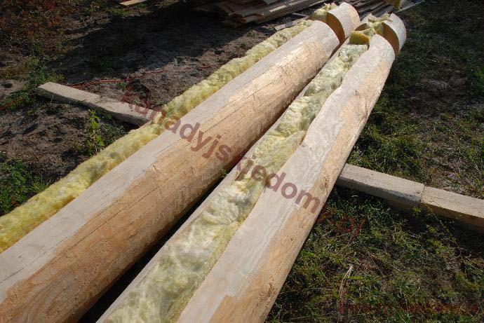 domy z bali wnetrze bala ocieplenie