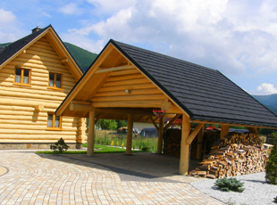 dobudowy z bali garaz wiata