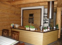 Wnętrza domów z bali - Kuchnie