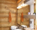 Wnętrza domów z bali - Łazienki