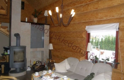 Wnętrza domów z bali - Salon