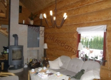 Wnętrza domów z bali - Salon