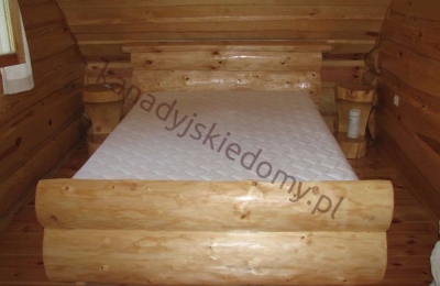 Wnętrza domów z bali - Sypialnie